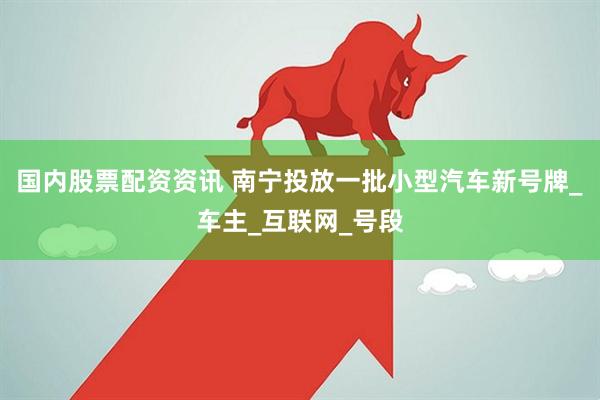 国内股票配资资讯 南宁投放一批小型汽车新号牌_车主_互联网_号段